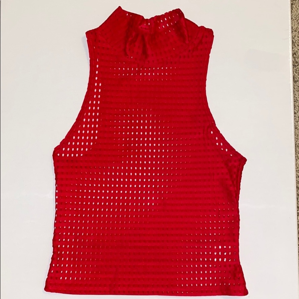 Five Dancewear red top with cut out details
